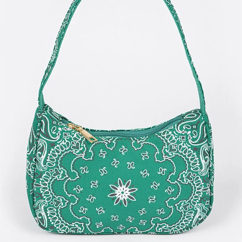 Classic Bandana Paisley Print SM Shoulder Handbag - NWT - 4 Colors Avail.